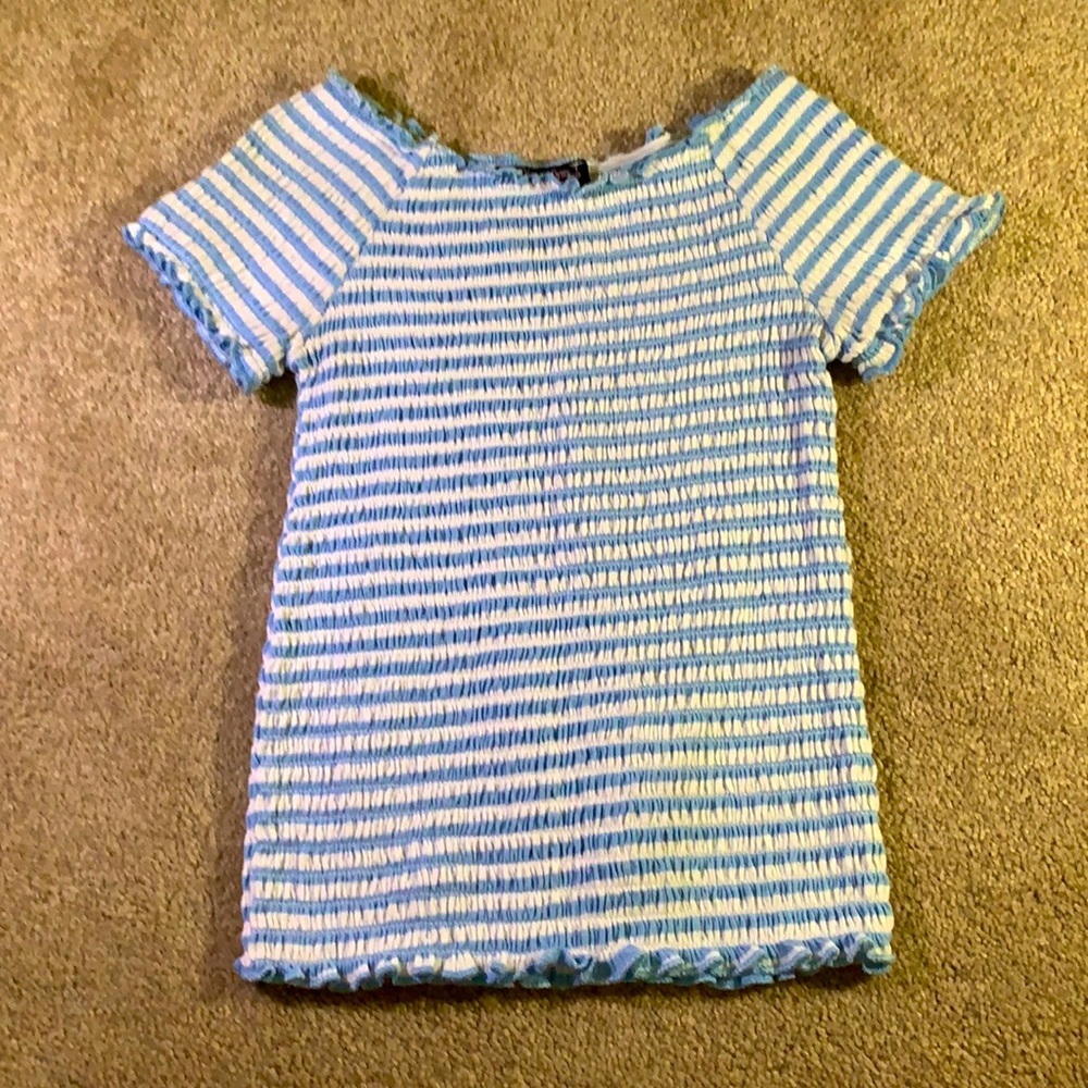 Xtraordinary blue and white stretch shirt